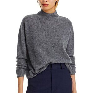 Aqua Grey Cashmere Mock Neck Brushed Sweater Size XXL NWT